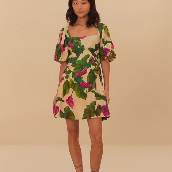 FARM Rio Green and Pink Leaf Print Mini Dress is available for purchase on  au PAY Market - Imported Goods Online Store Co.Ltd. | au PAY Market -  Online Shopping Site
